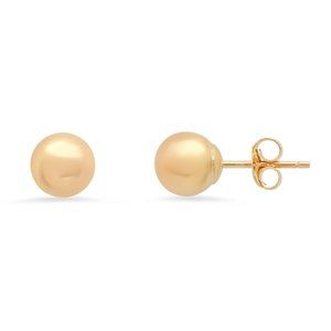 10k Solid Gold 6mm Ball Stud Earrings